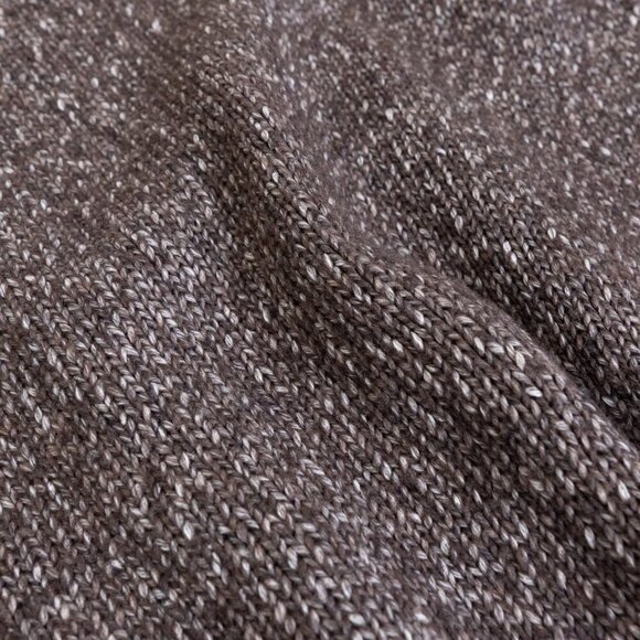 Officine Générale Marco Crewneck Sweater Brown Unisex Soft Italy - Picture 7 of 12